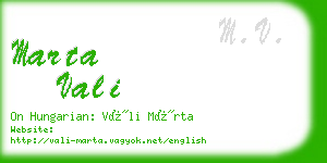 marta vali business card